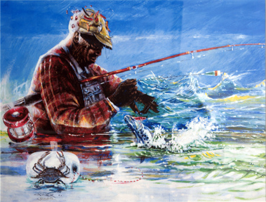 Man Fishing.