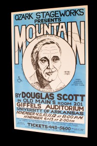 “Ozark StageWorks Presents Mountain by Douglas Scott” poster, ca. 1988-2000.