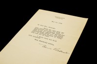 Letter from First Lady Eleanor Roosevelt to Bernie Babcock, 1936. 