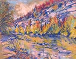Buffalo River at Ponca (oil pastel) 1991