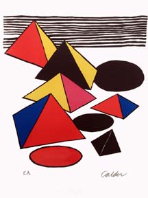 Pyramids (lithograph) - Alexander Calder