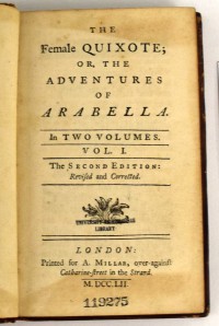 Charlotte Lennox, The Female Quixote; or, The Adventures of Arabella: In Two Volumes (London : A. Millar, 1752). 