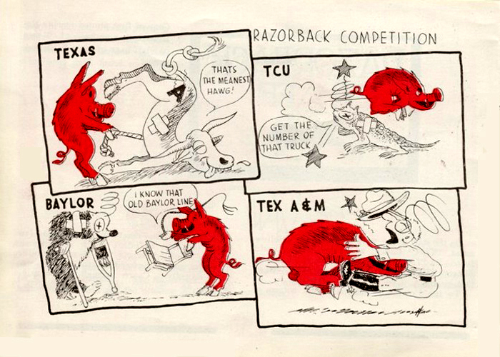 Four Cartoons of Southwest Coference Opponents